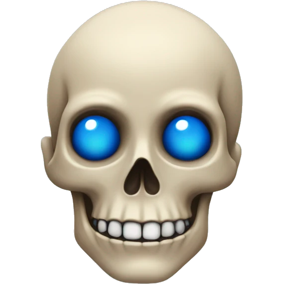teschio con cuori blu emoji