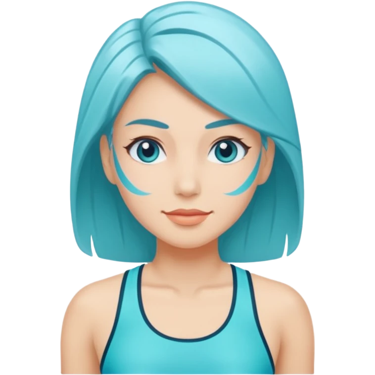 Lady aqua fit emoji