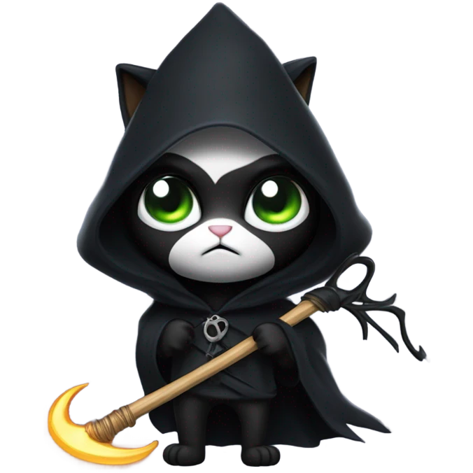 cat ghost in grim reaper outfit emoji