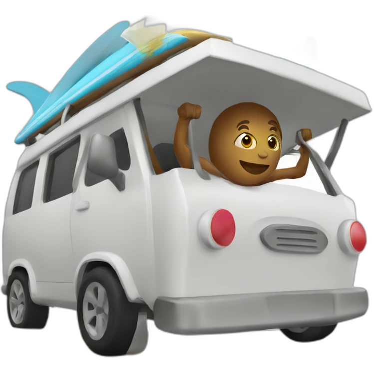 working from home and going surfing emoji