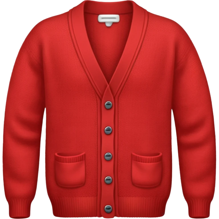 simple red cardigan emoji