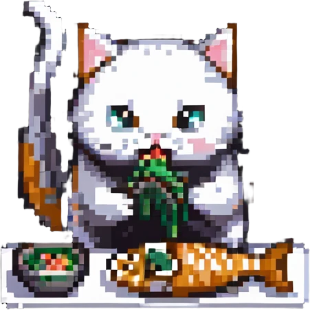 gato a comer peixe emoji