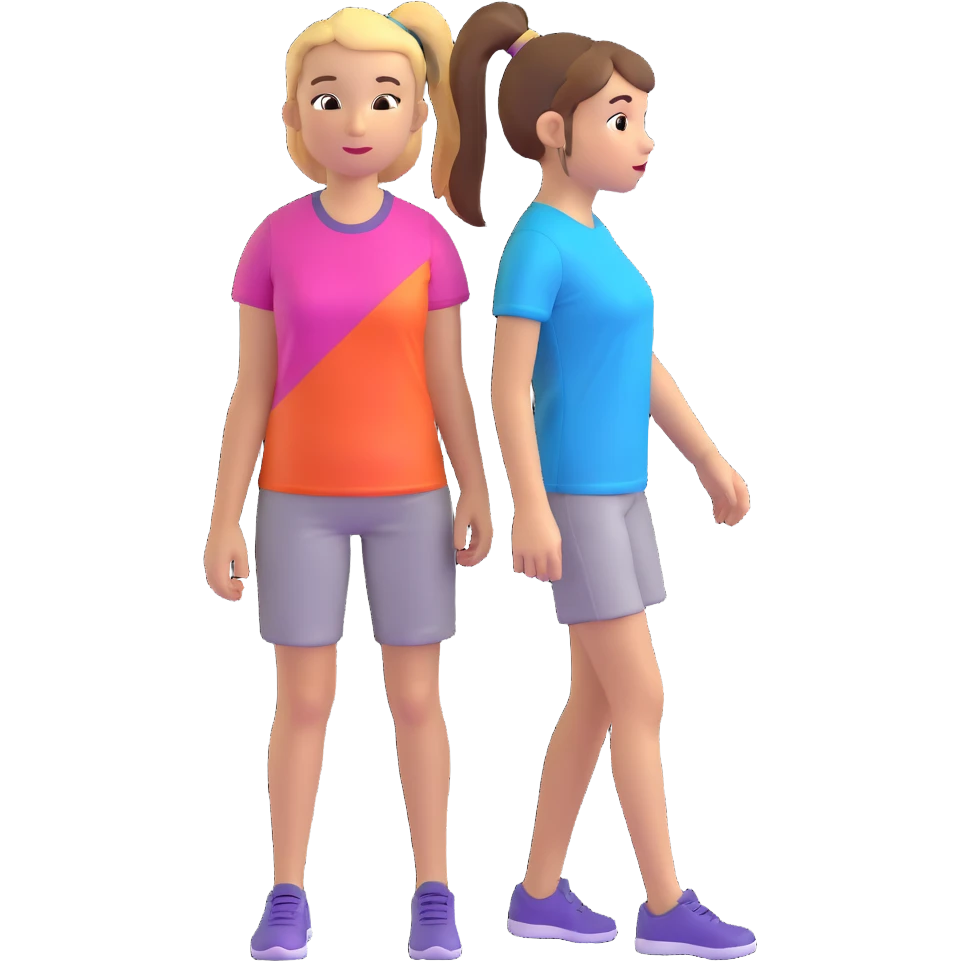 niña con coleta, con camiseta colorida emoji