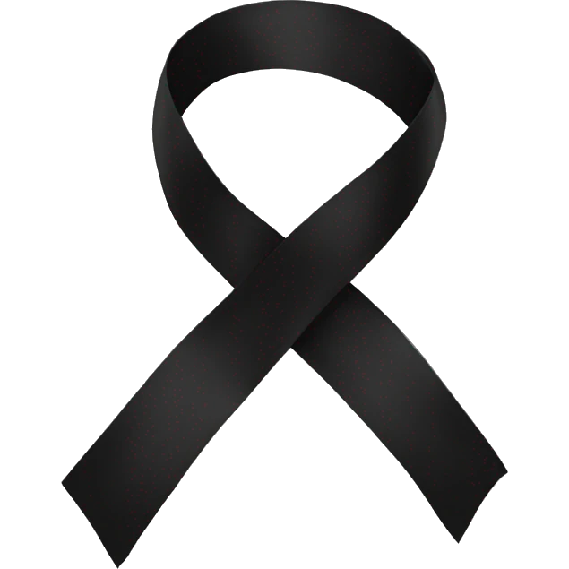 blak ribbon emoji