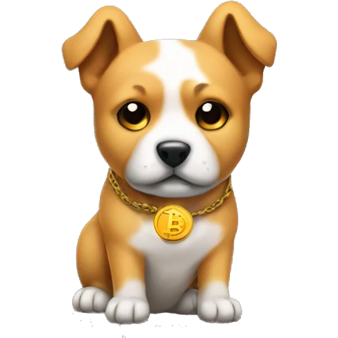 bitcoin dog cute emoji