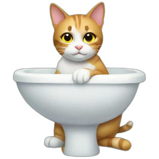 cat in bathroom emoji