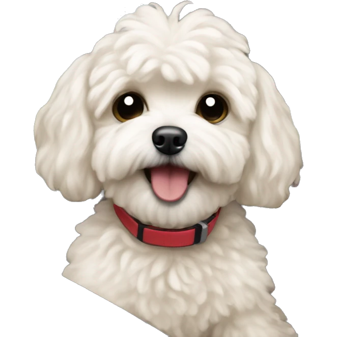 Maltipoo driving a car emoji