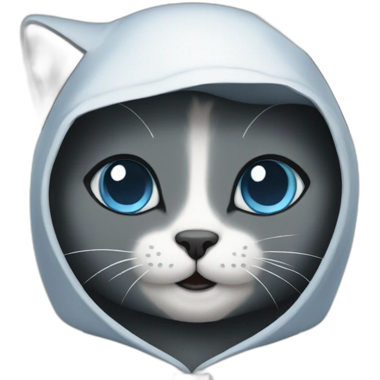 Blue cat nun emoji