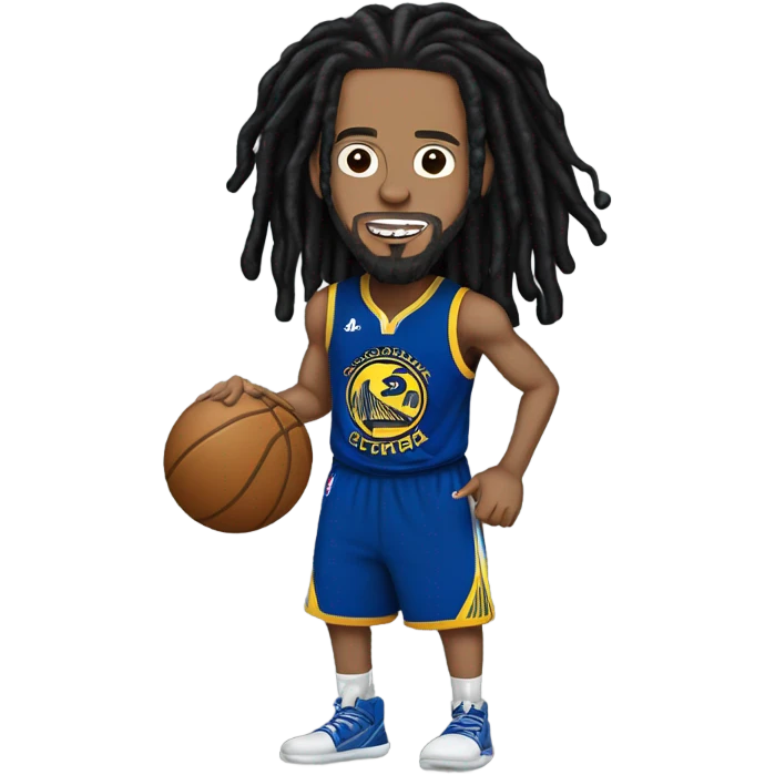 very light skin guy with 2 strand black dreads yelling with a steph curry jersey on with dread that are long to his shoulders and a black long sleeve shirt under emoji