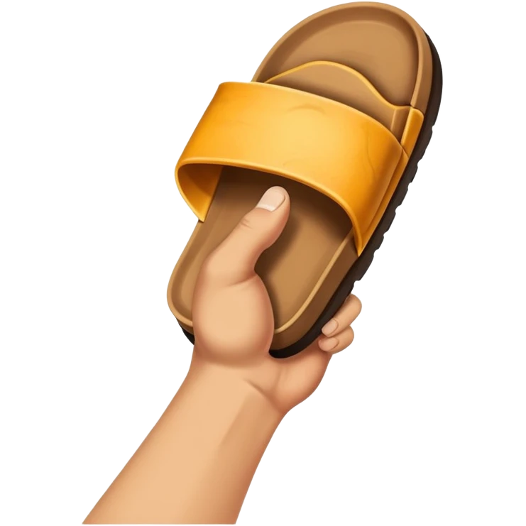 hand holding a sandle in a fist  emoji