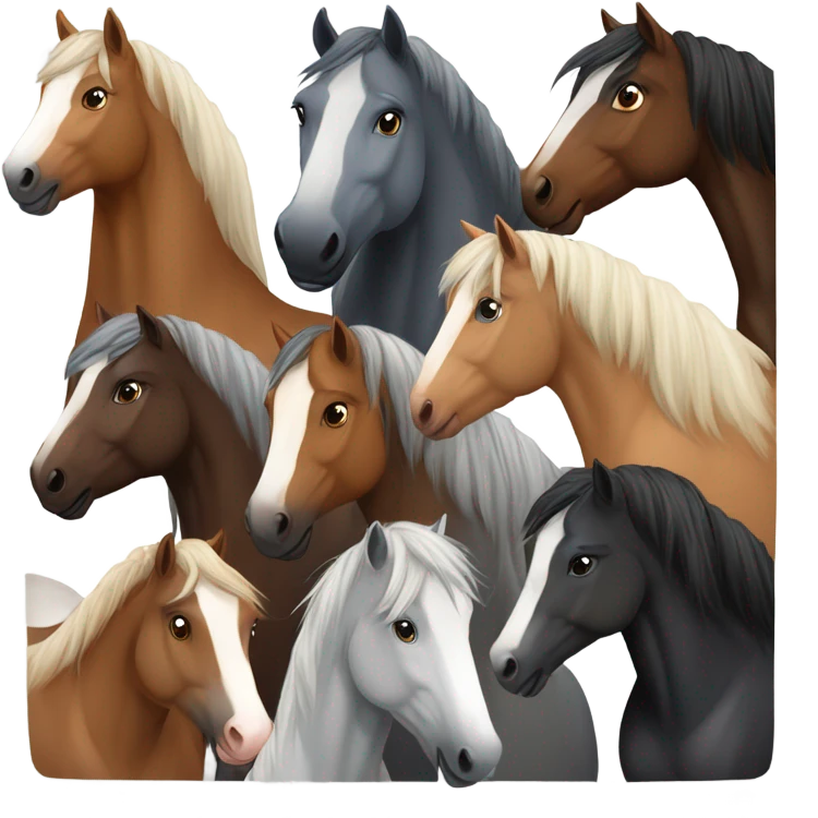 Horses emoji