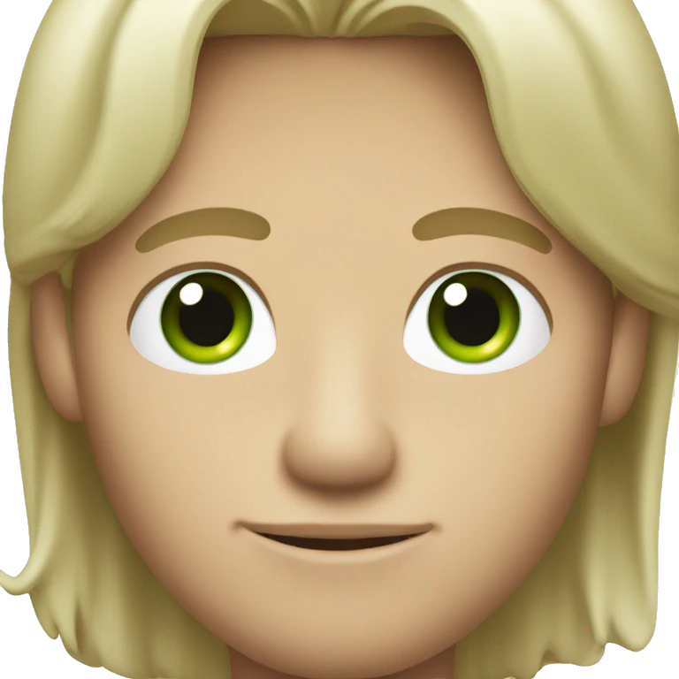 Dirty blond hair man with green eyes emoji