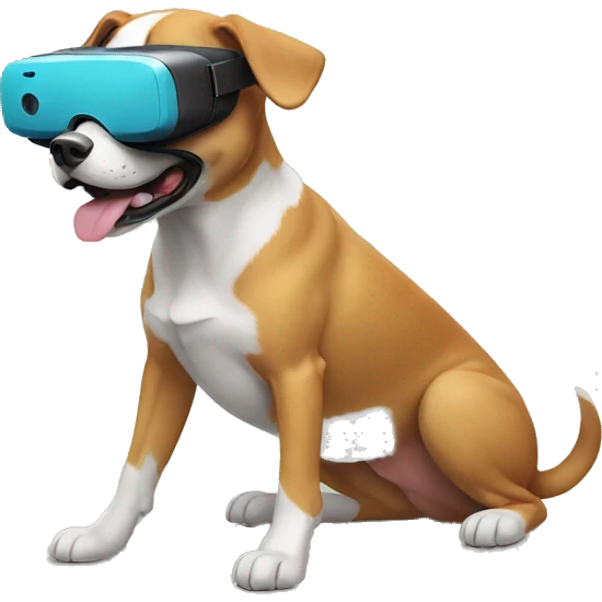 Dog with a VR  emoji