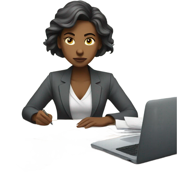 Lady working hard emoji