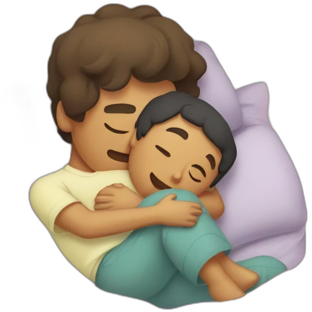 hug in bed emoji