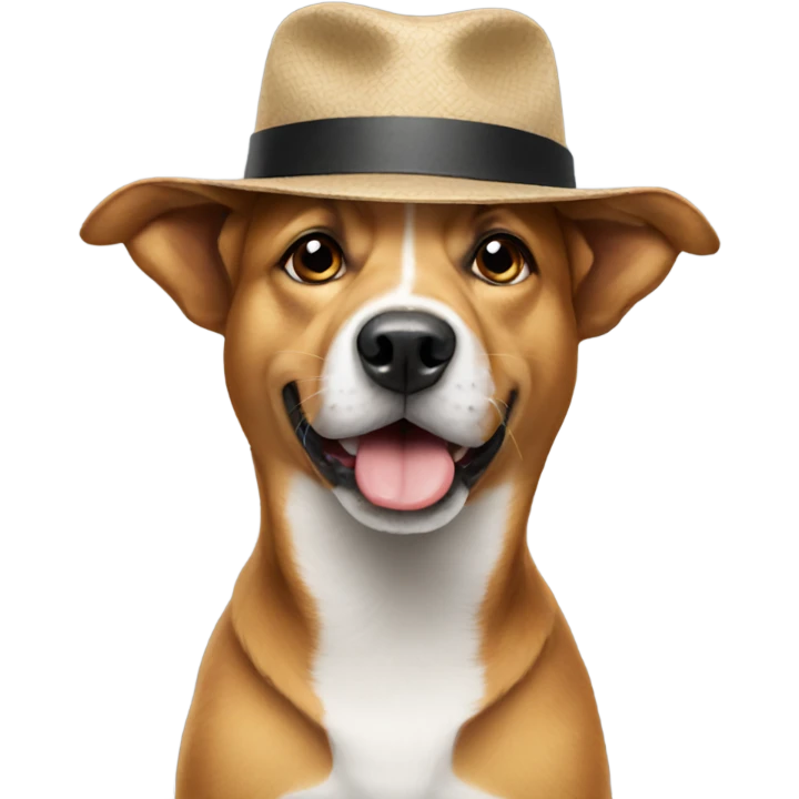 Dog wearing a hat emoji