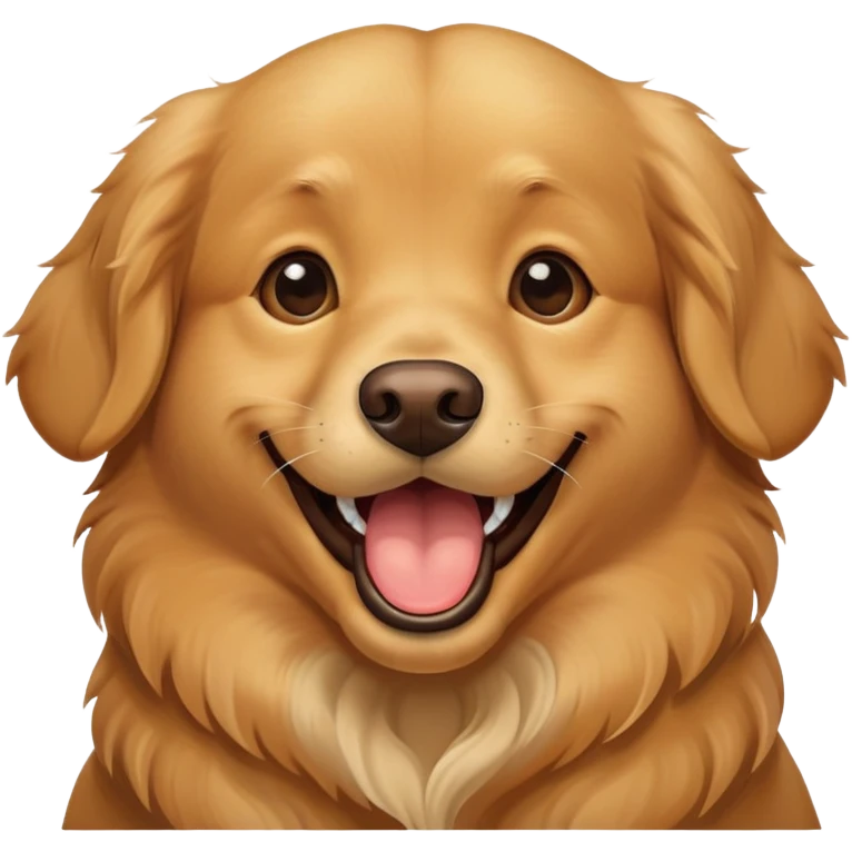 golden retriever with upper lip stuck to teeth  emoji