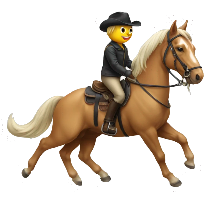 Cat riding a horse emoji