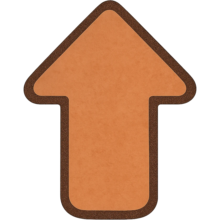 upward arrow for high-level task, minimalistic flat design emoji