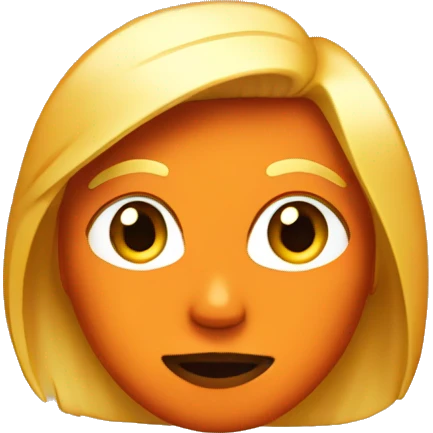 Female donald with orange face emoji