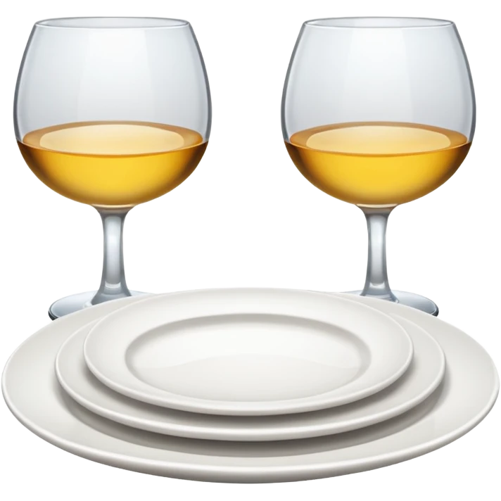  plates and glasses emoji
