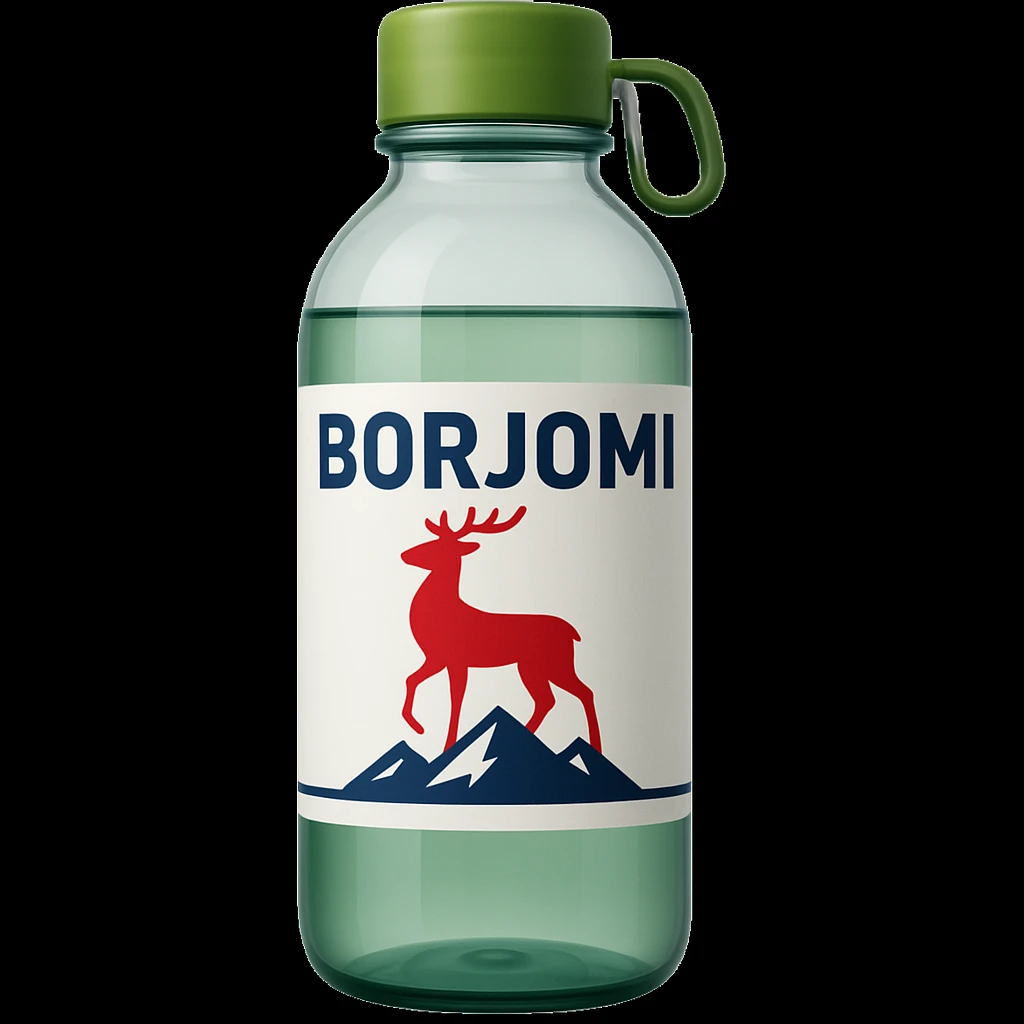 Borjomi water bottle emoji with label emoji