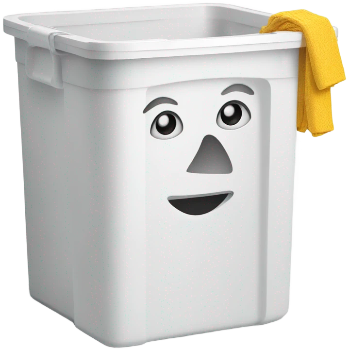 plastic white storage caddy for cleaning storage emoji