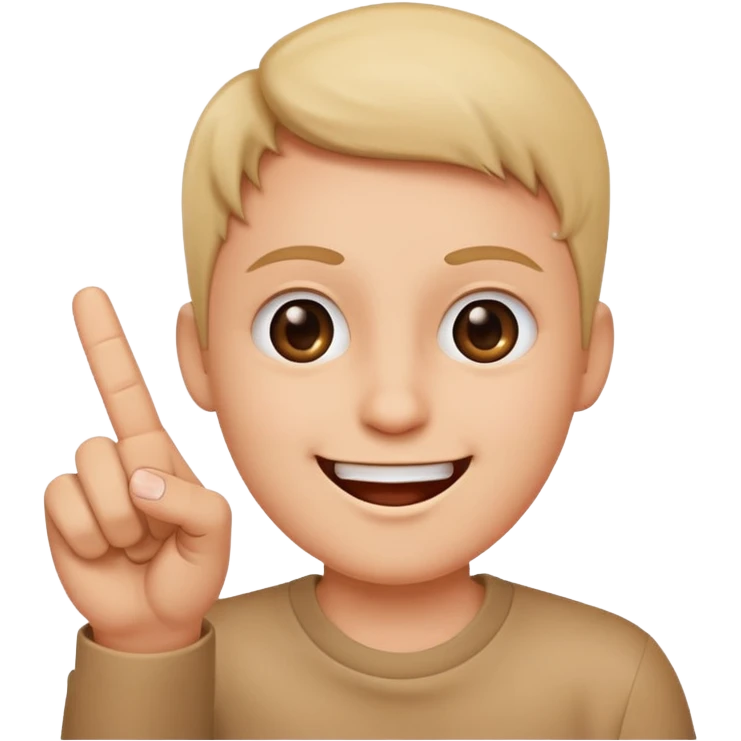 a happy face showing a middle finger emoji