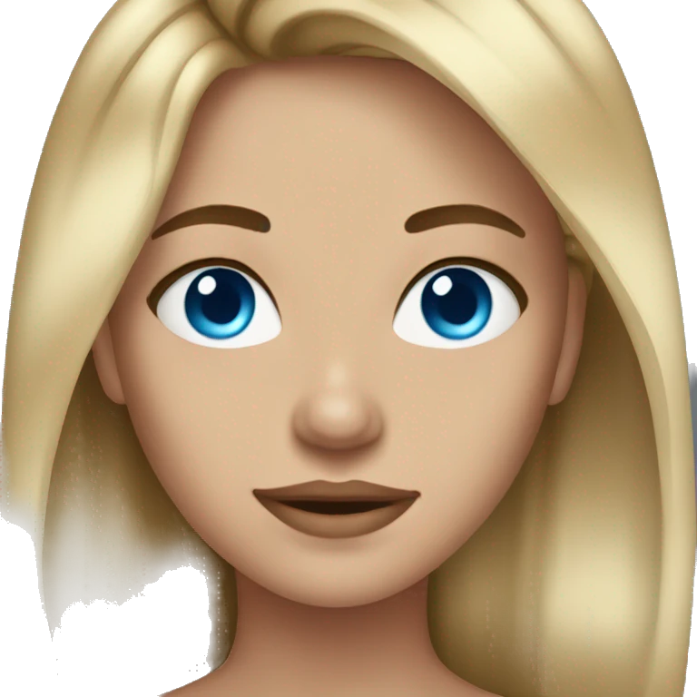 Girl blue eyes dirty blonde hair emoji