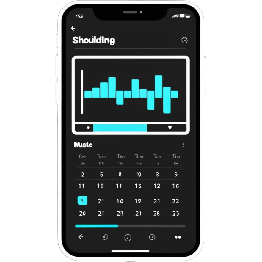 music scheduling app interface emoji