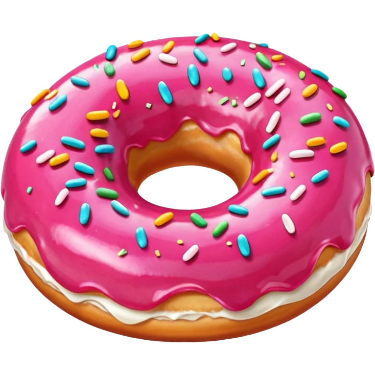 Pink donut emoji