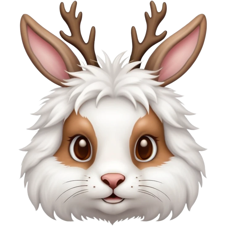 rabbit with deer antlers emoji