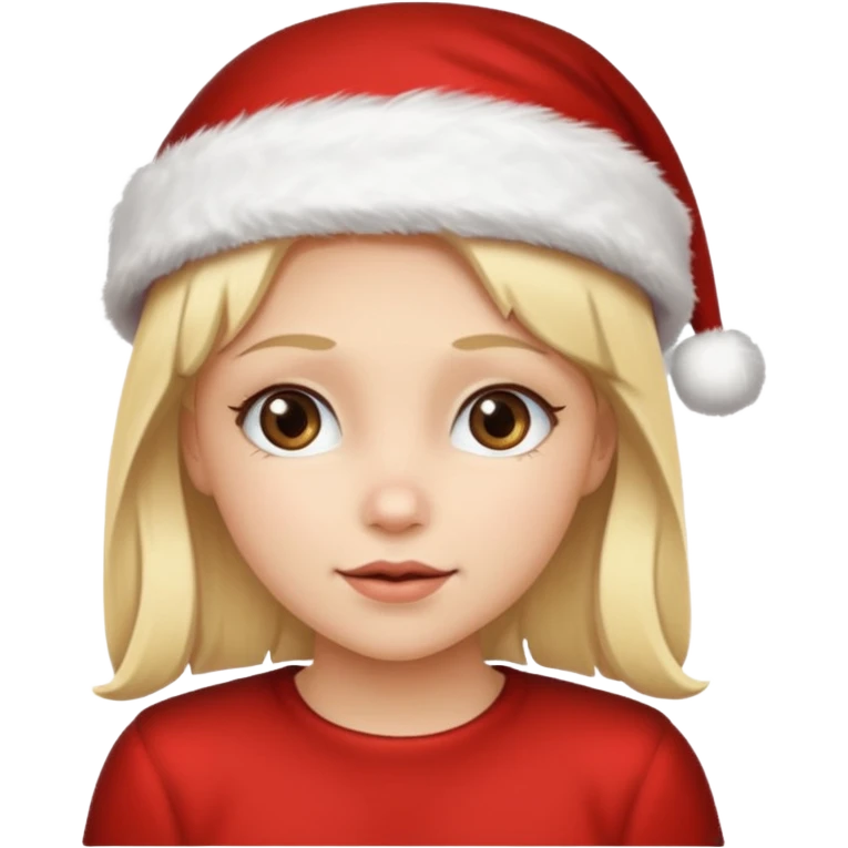 Blondie girl santa clauss emoji