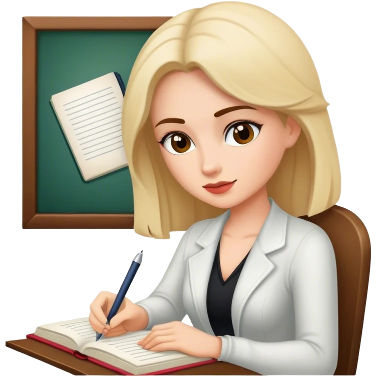 female writer writing a romance novel emoji