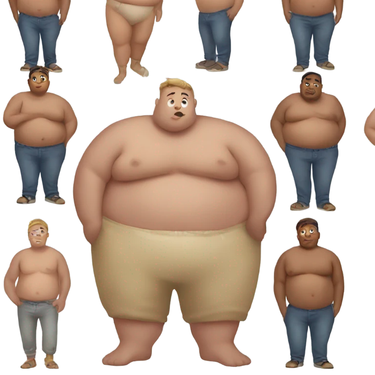 Boy with huge belly with crop top on  emoji