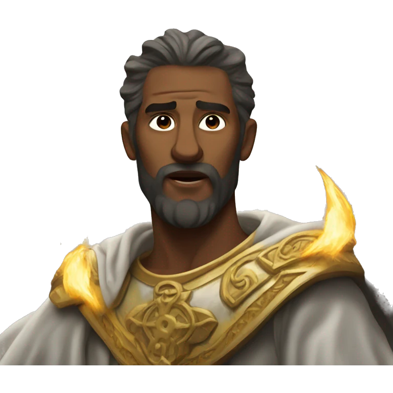 Saint Elijah the Thunderer with thunders around him emoji