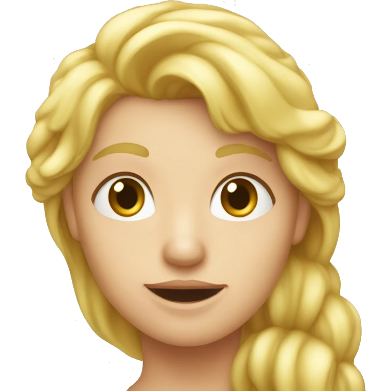 une chipie blonde qui ricane malicieusement  emoji