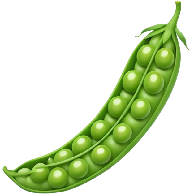 A pea pod with peas visible inside emoji