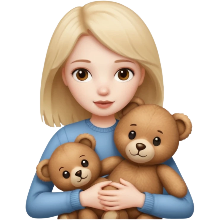 spetical girl with bear  emoji