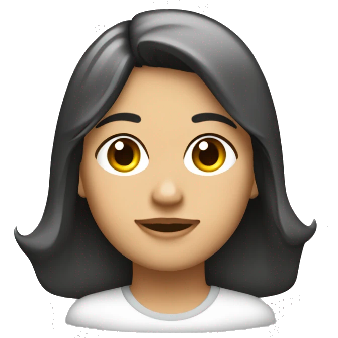 Una morena cabello lacio largo con casco de arquitecta emoji