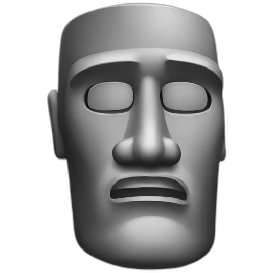 macron moai head emoji
