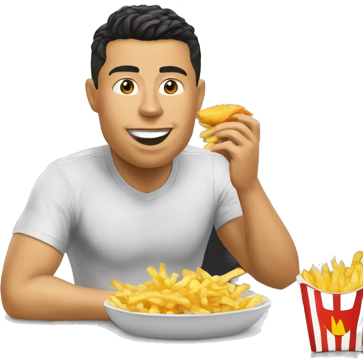 Ronaldo qui mange des frites emoji