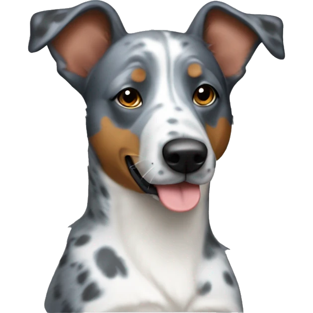 Blue heeler and pointer with floppy ears emoji