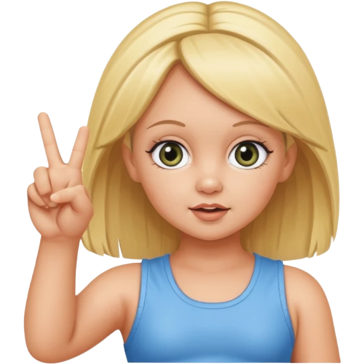 Baby spice giving peace sign  emoji
