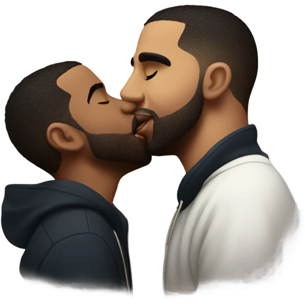 Diddy kissing Drake emoji