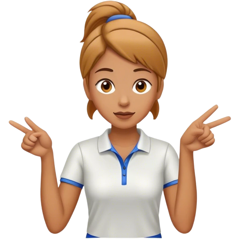 female sport coach giving directions emoji