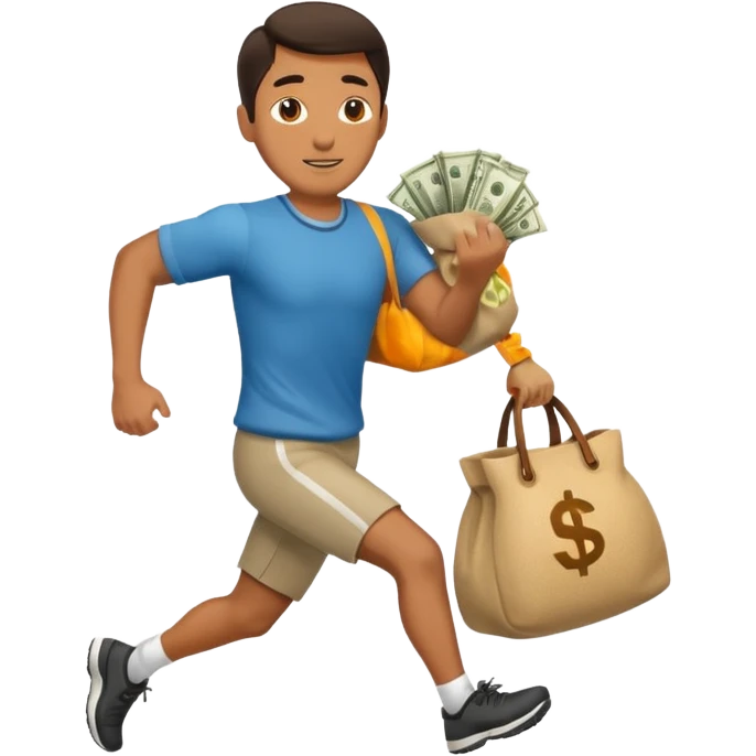 Man running with moneybag emoji