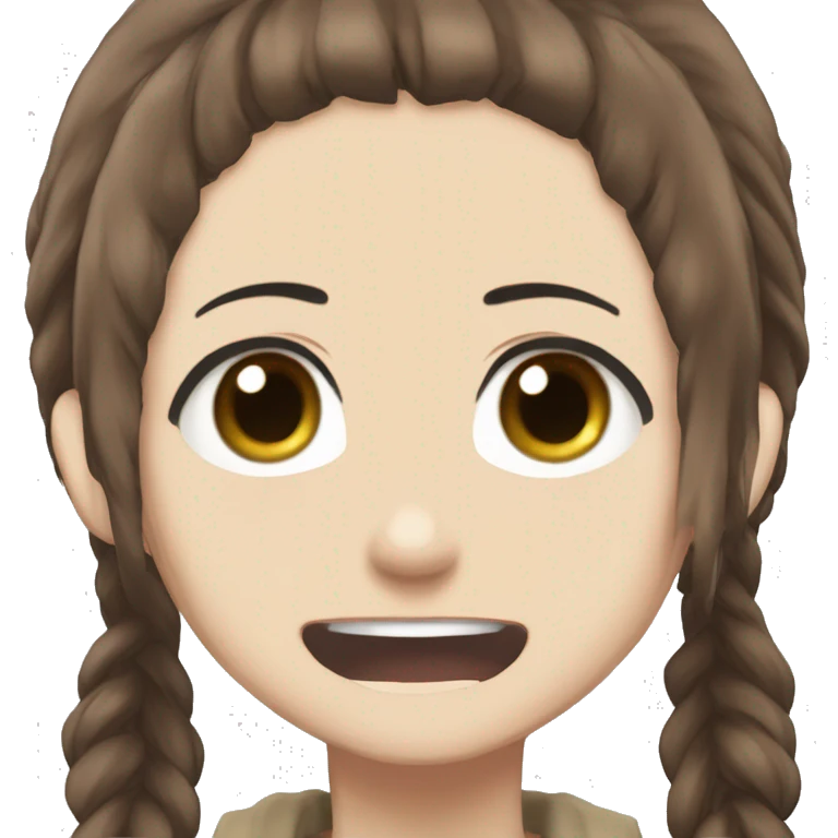 Sasha Braus brown hair hair in a ponytail anime attack on titan emoji