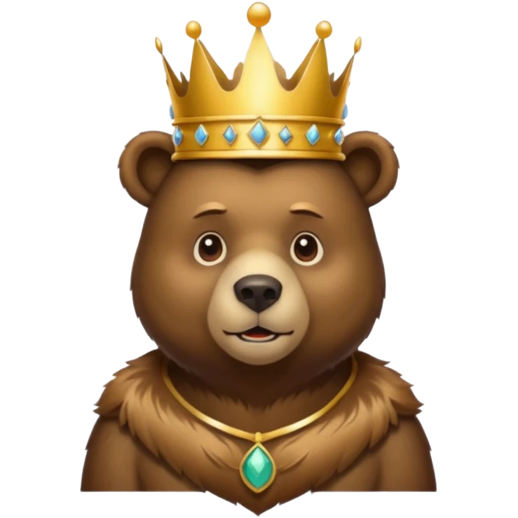 bear wearing crown emoji