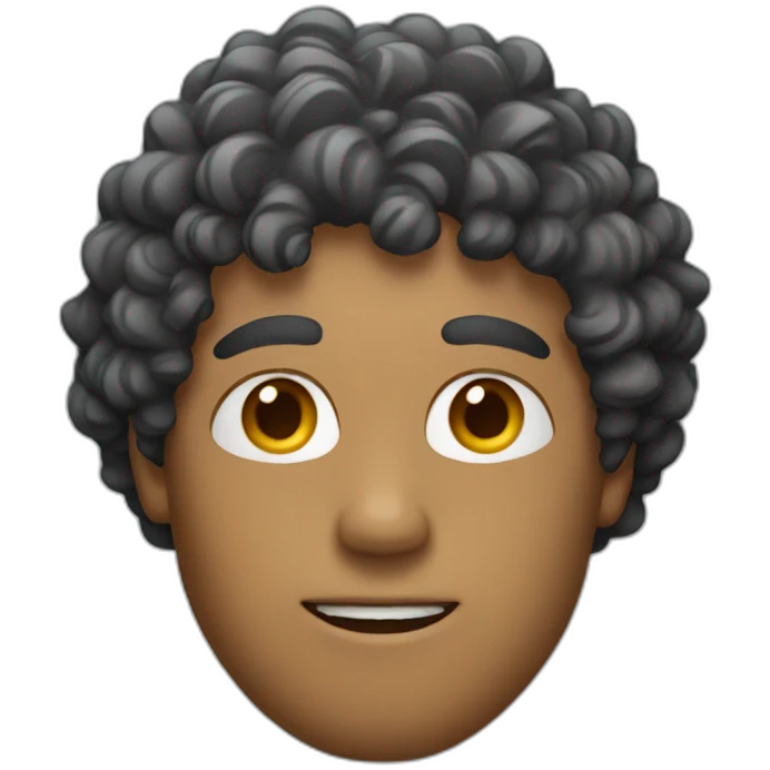 Man with curly hair  emoji